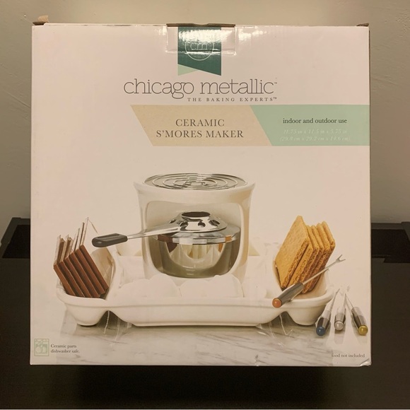 CHICAGO METALLIC Ceramic Smores Maker in White - Picture 10 of 13